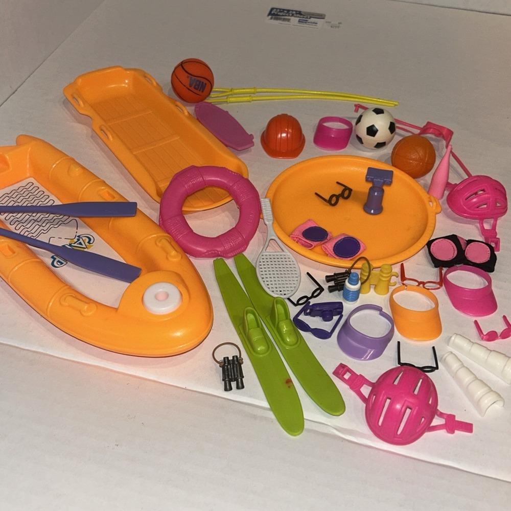 Vintage 80s 90s Barbie‎ Midge Skipper Sports Surfing Scuba Swim Accessories B4